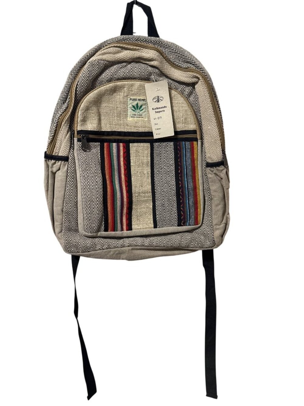 Kathmandu Backpack NWT Pure Hemp Full Size Boho